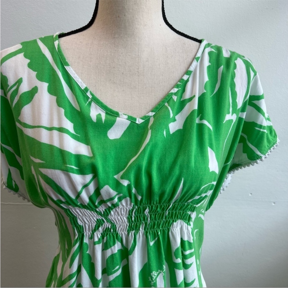 Lilly Pulitzer Green and White tropical kids Top - Picture 9 of 11